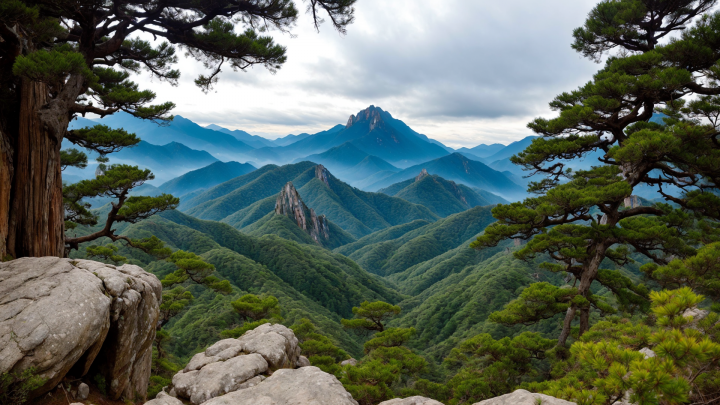 夏天漂亮地黄山自然风景高清电脑壁纸